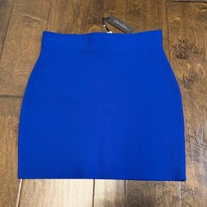 Chocolate Royal Blue Pencil Skirt
